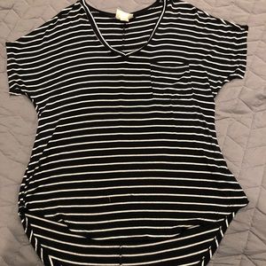 Stripped v-neck